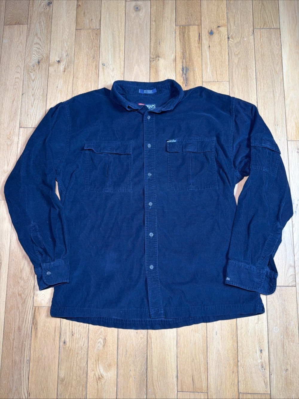 Ralph Lauren Chaps Navy Corduroy Long Sleeved Button-up Men’s Shirt